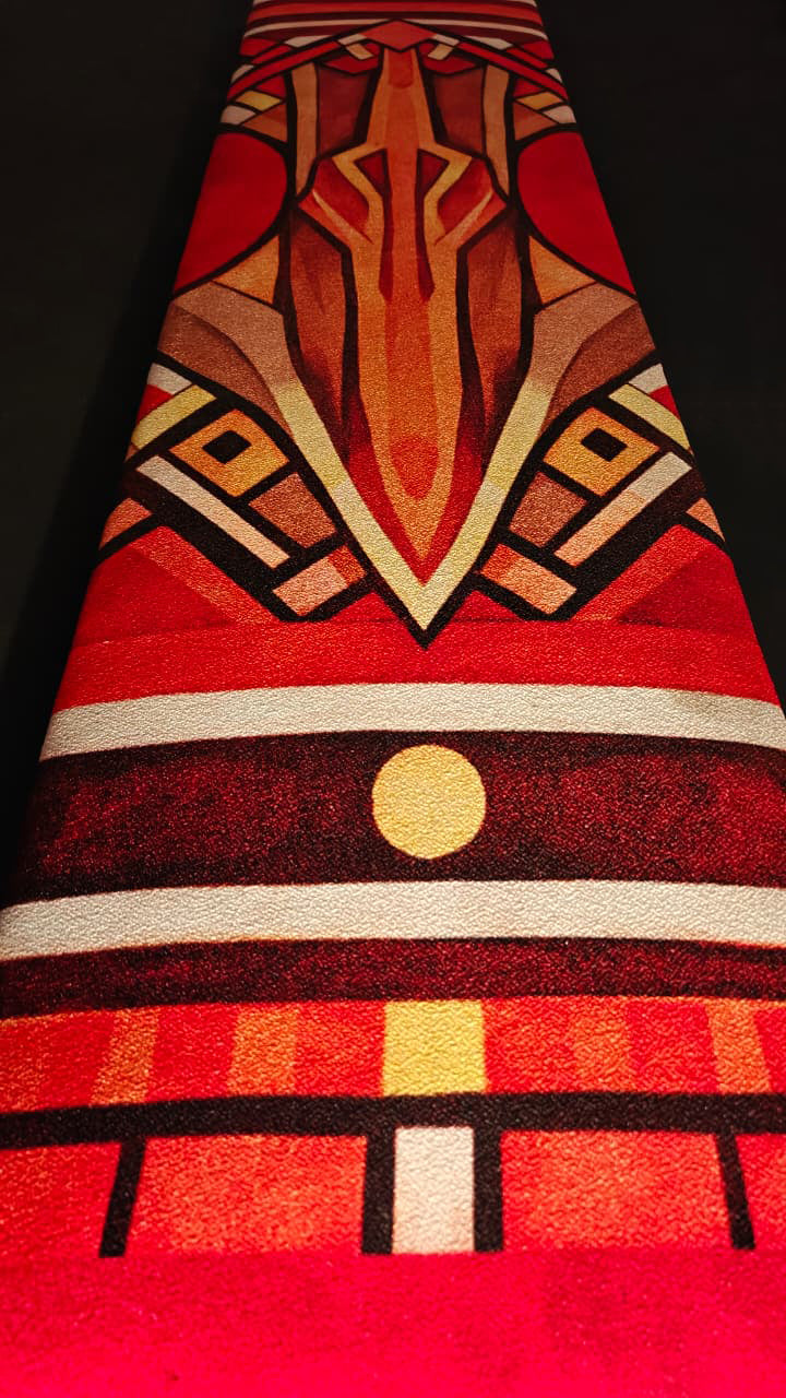 African Tribal Canvas Wall Hanging Set of 8 — Wooden Plank Art