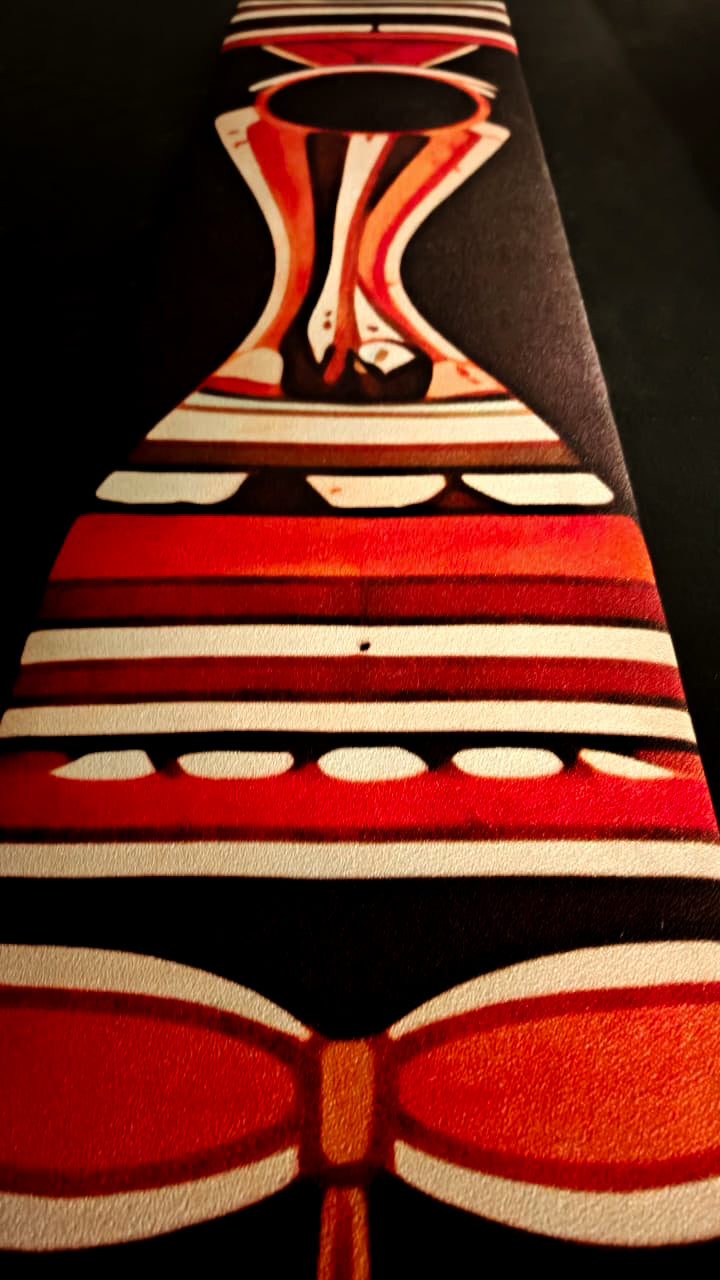 African Tribal Canvas Wall Hanging Set of 8 — Wooden Plank Art