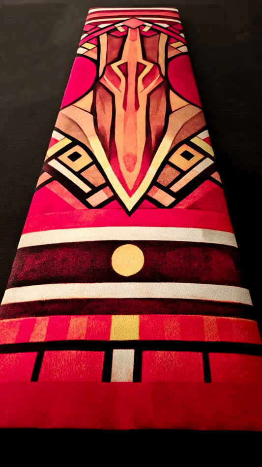 Royal Guardian Mask — African Tribal Canvas Wall Hanging